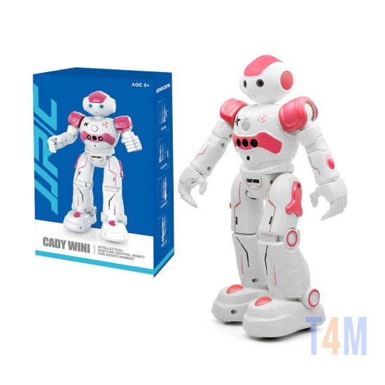 ROBÔ INTELIGENTE JJRC R2 CADY WIDA COM CONTROLE REMOTO INFRAVERMELHO ROSA